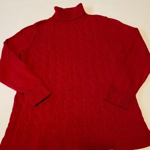 Talbots cableknit turtleneck sweater petite XL